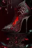 Placeholder: dark fantasy, intricate cover, a whimsical fairytale, shoe made of glass with blood inside