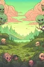 Placeholder: landscape of dead monsters in an anime style