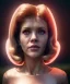 Placeholder: Ultra Realistic retro sci-fi movie, people, classic ovni, 1960 year, waist up view portrait, blonde woman, sweet teenager Jane Fonda face, perfect, illuminated cornea without pupil, face makeup, tight latex coat, retro glass helmet, Retro sci-fi style, soft color, highly detailed, unreal engine 5, ray tracing, RTX, lumen lighting, ultra detail, volumetric lighting, 3d, finely drawn, high definition, high resolution.