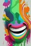 Placeholder: colourful art, smiling. abstract