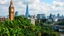 Placeholder: City of London, Big Ben, Tower Bridge, Shard, Gherkin, etc. everywhere totally overgrown and invaded by a jungle of banana trees and other jungle trees, award winning photograph