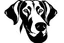 Placeholder: Weimaraner Dog clipart style simple stencil