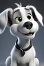 Placeholder: Cachorra , branca com pelos lisos , Disney Pixar