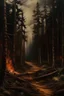 Placeholder: floresta infernal pintura óleo