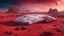 Placeholder: a giant ancient abstract marble statue lies down on the red Mars planet, background ancient ruins, strange psychedelic sky, cold colors, mystic ancient art, very detailed, cinematic, sharp focus, sci-fi style, utopistic ,astral cosmic , masterpiece