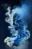 Placeholder: blue smoke in a shape of a smoke person cloud air elemental