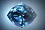 Placeholder: Blue raindrop on a big diamond, black backround , close up view, photo quality, ultra realistic