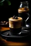 Placeholder: Dalgona coffee di atas meja background hitam