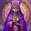 Placeholder: Anncaria, Goddess of the Arcane, History, Invention and Knowledge. She is called the All Seeing Eye and she is depicted as a cunning fox in purple and gold robes