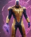 Placeholder: thanos dress up with spiderman suit, red and black, shooting spider web from wrist, full body close up, soft light atmosphere, light effect，vaporwave colorful, concept art, smooth, extremely sharp detail, finely tuned detail, ultra high definition, 8 k, unreal engine 5, ultra sharp focus