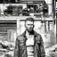 Placeholder: man, portrait,comic book, face, post-apocalypse