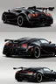 Placeholder: musou black painted Black Super Star Bugatti Veyron Hyper Sport, rear view