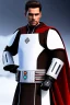 Placeholder: jedi, tunique et armure de combat blanche, capuche, sabre laser, ceinture, temple, 4K