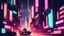Placeholder: futuristic city with neon signs similar to the movie blade runner