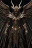 Placeholder: Facing front Monster Demon Wings Full body front glistening oiled shiny, intricate, Exquisite details and textures, highly detailed,photography, sharp focus, tribal background,photography 8k