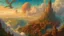 Placeholder: post - minimalism portrait of a magical city bird's eye view, golden clouds, elvish wizards doing spells, vibrant color scheme, highly detailed, in the style of romanticism, cinematic, artstation, moebius, greg rutkowski