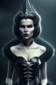 Placeholder: portrait of teresa orlowski as evil queen in black leather gown, leather, angry, stern look, volumetric lighting, particales,highly detailed,cinematic, deep colours,8