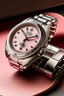 Placeholder: Envision the rarity of a pink Rolex watch; it's not just a timekeeping device but a symbol of exclusivity. The blush-colored face and exquisite craftsmanship make it highly sought after by watch aficionados."