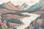 Placeholder: Mountains and river illustration