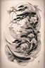 Placeholder: Create a captivating modern 2d Japanese tattoo design for print , using the elegant influences of japan art style, for print, dynamic elements from fashion and design, and bold Japanese art aesthetics, framing centered in the center, distanced from the edges of the paper perimeter, perfect anatomy, bauhaus, Divine Proportion,
