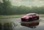 Placeholder: A Tesla 'Model S' is drifting at high speeds, at the Wetlands of Louisiana. (CINEMATIC, WIDE ANGLE LENS, PHOTO REAL)