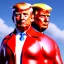 Placeholder: Realistic image of Donald trump super hero, retro style, watchmen style, red white blue colors, white stars, suspenders, latex material, 80s, vibrant color, highly detailed, sky background, concept art, unreal engine 5, god rays, ray tracing, RTX, lumen lighting, ultra detail, volumetric lighting, 3d, finely drawn, high definition, high resolution.