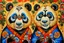 Placeholder: Pandas wearing Chinese masks painting