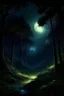 Placeholder: Nacht im Herz Wald Wiese Mondschein Glitzer