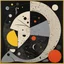 Placeholder: Gorging on grief, Braille art, abstract surrealism, by Graham Sutherland and Arthur Secunda and Joan miro, mind-bending illustration; album art, asymmetric, tilted, dark metallic colors, dynamic rule of thirds diagonal composition, by Clifford Harper