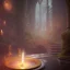 Placeholder: fantasy concept art, dynamic lighting, Intricately detailed, Splash screen art, deep color, Unreal Engine, volumetric lighting, fantasy library artwork, indoors, cozy, black leather, black marble, Fantasy library artwork, white candles, white silk, vines, moss, sigils, stained glass windows,