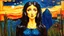 Placeholder: The Shadow Queen; painting in the style of Edvard Munch