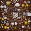 Placeholder: Wood, pastel colors, crepusculare, monde, stone cold, spirale, olive,comete, spiner, brown, yelow, white, red, cubes, cups, abstract art,creme,