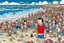 Placeholder: where's Wally but with elon musk big image beach