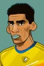 Placeholder: Luis Diaz Colombian football player ,cartoon 2d