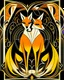 Placeholder: Drawing of two art deco foxes ultra quality