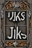 Placeholder: Silver necklace containing the word jiks