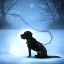 Placeholder: sad, scared, lonely dog tied with a short leash outside of a house, winter, 8k resolution, high-quality, fine-detail, intricate, digital art, detailed matte, volumetric lighting, illustration, 3D octane render, brian froud, howard lyon, selina french, anna dittmann, annie stokes, lisa parker, greg rutowski