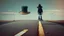 Placeholder: standing on top of a hat in thrown on the road