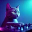 Placeholder: DJ cat, unreal 5, octane render, cinema4d, redshift render, hyper realistic, cenematic, vibrancy, synthwave, retouch, centered, dynamic lighting, dramatic lighting, 4k, highly detailed, attractive beautiful, realistic, epic composition, holographic,