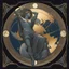 Placeholder: Alphonse Mucha-style image of the god Atlas, moon