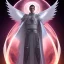 Placeholder: the main character. He’s to look like a powerful angel with white robe, symbols on hands glowing, His background should be that of space above with stars and standing on a paradise of a planet. His belt can transform into a white dragon.