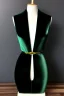 Placeholder: dark green velvet Necklace Mannequin Stand on a luxury table