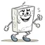 Placeholder: dancing milk carton cartoon