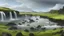 Placeholder: iceland viewscape, with huge waterfals, realistic picture,
