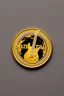 Placeholder: view of the word , Samarrrai , on a gold coin ,with picture of , electric guitar, in the middle of the coin.