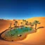 Placeholder: Ultra realistic landscape photography of a remote desert oasis surrounded by golden sand dunes, crystal-clear freshwater pool, palm trees growing naturally around the oasis, dramatic desert landscape under clear blue skies, realistic textures and lighting, untouched wilderness, National Geographic photography, documentary style, shot on Canon EOS R5, 28mm lens, f/9, ISO 100, RAW photo, HDR, natural lighting, true-to-life colors, professional landscape photography, ultra photorealistic, highly de