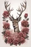 Placeholder: a deer and roses on the body
