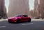 Placeholder: A Tesla 'Model S' is drifting at high speeds, near the 'Central Synagogue' in New York City. (CINEMATIC, WIDE ANGLE LENS, PHOTO REAL)