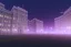 Placeholder: hstreet view of hospital from across the street, night time , unity, scriptable render pipeline , lighting , volumetric , global illumination, fog , purple emission , purple tone.