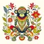 Placeholder: Hindi Folk Art Monkey illustration